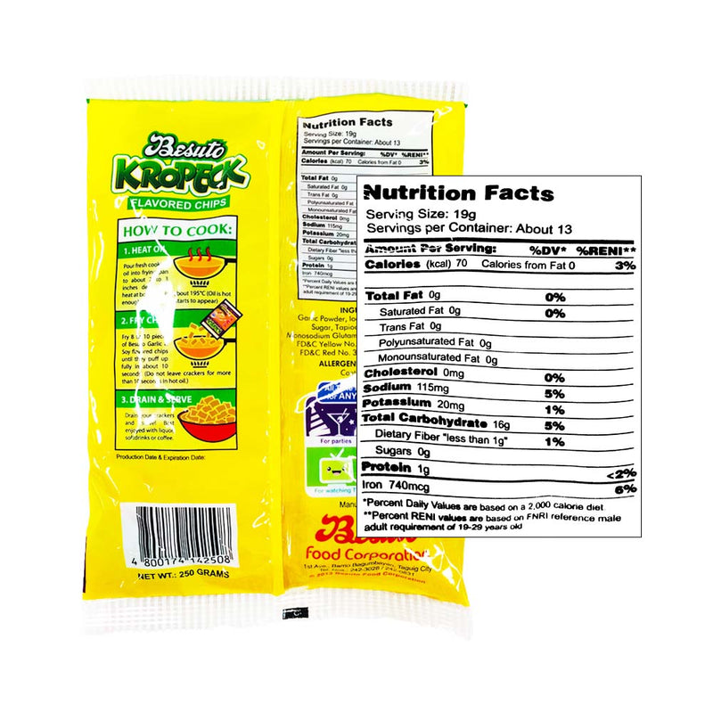 Besuto Kropeck Garlic And Soy Flavor 250g