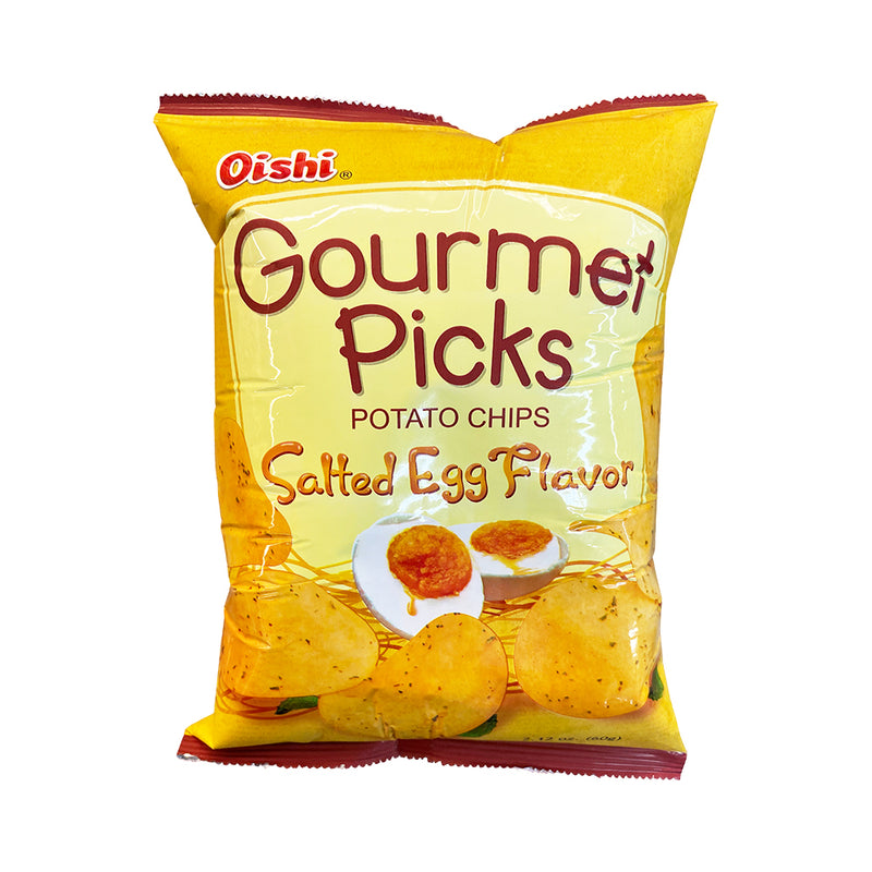 Oishi Gourmet Picks Potato Chips Salted Egg Flavor 60g