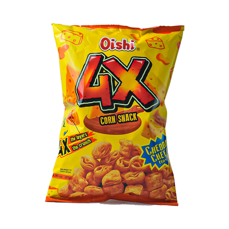 Oishi 4x Corn Snack Cheddar Cheese 85g