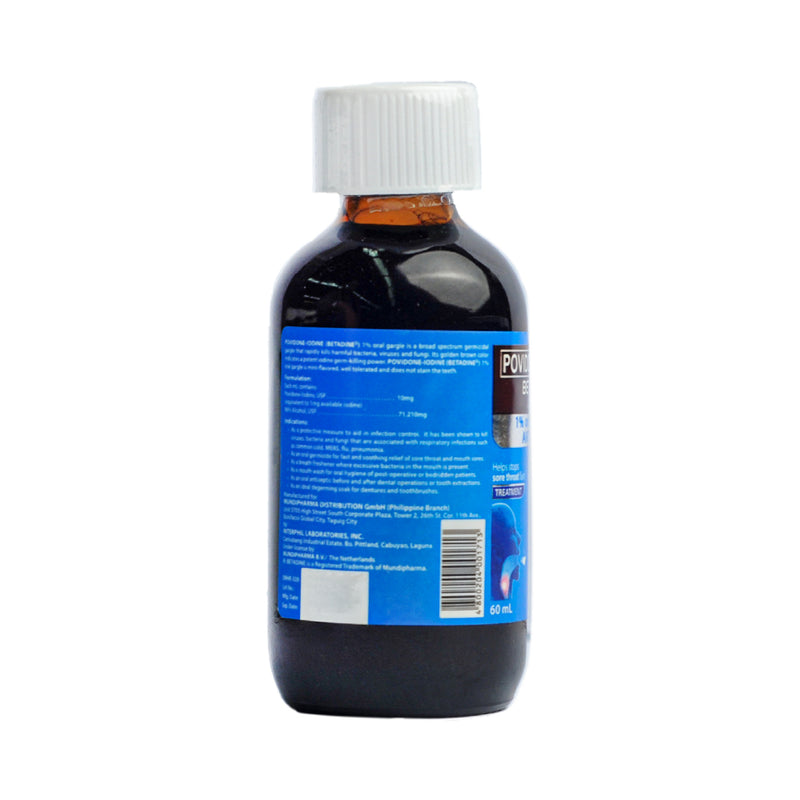 Betadine Povidone Iodine Oral Gargle 60ml