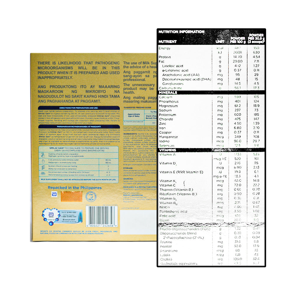 Similac Two Similac Gain Two 5HMO Milk Supplement 6-12 Months 1200g