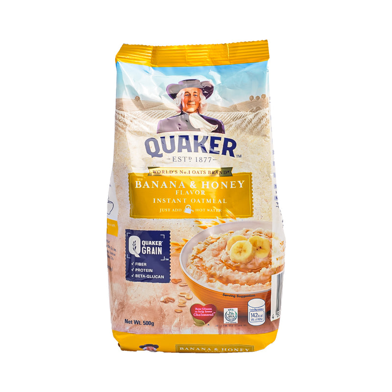 Quaker Banana And Honey Flavor Instant Oatmeal 500g
