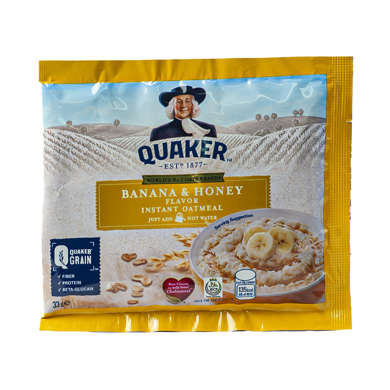 Quaker FIO Oats Banana and Honey 33g