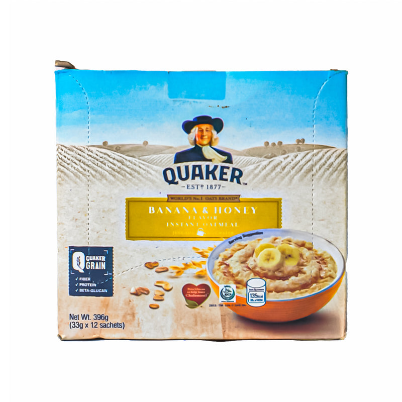 Quaker Banana And Honey Flavor Instant Oatmeal 33g x 12's