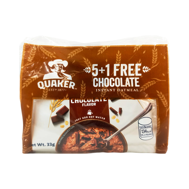 Quaker Chocolate Instant Oatmeal 33g 5 + 1