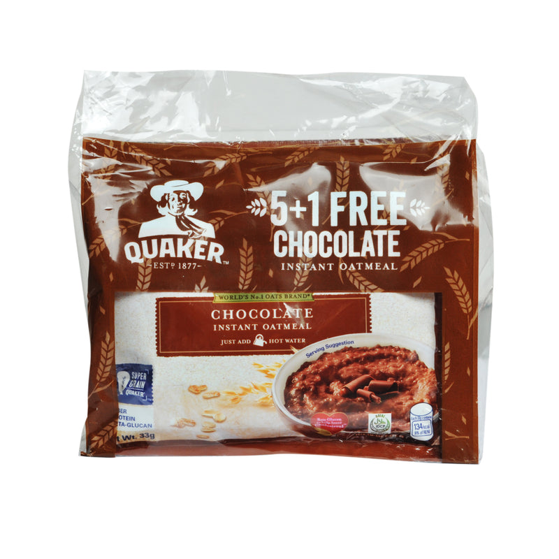 Quaker Chocolate Instant Oatmeal 33g 5 + 1