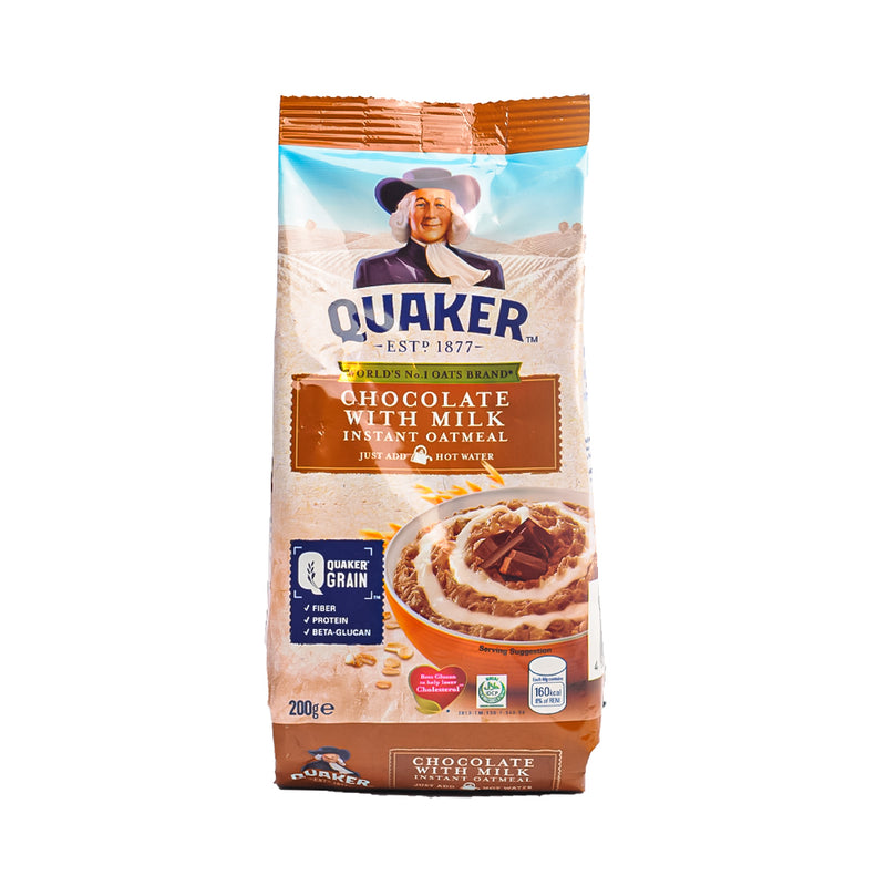 Quaker Chocolate With Milk Instant Oatmeal 200g