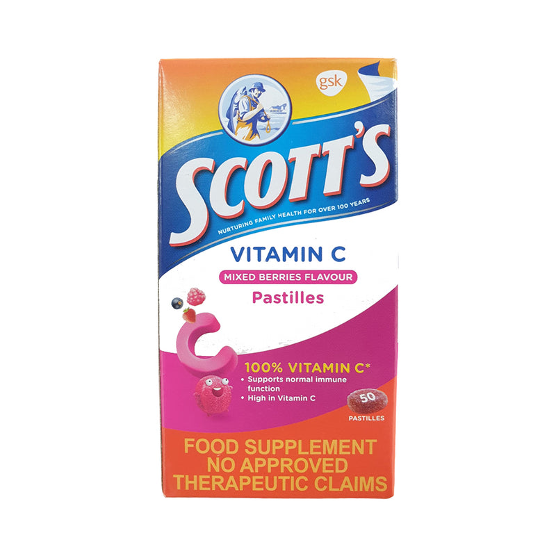 Scott's Vit C Pastilles Mixed Berries 100g 50's