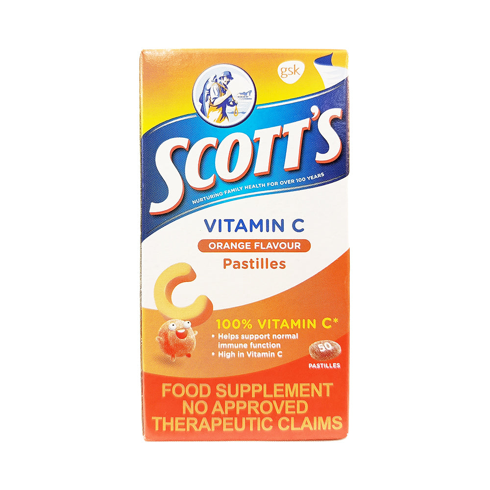 Scott's Vit C Pastilles Orange 50 Pastilles 100g