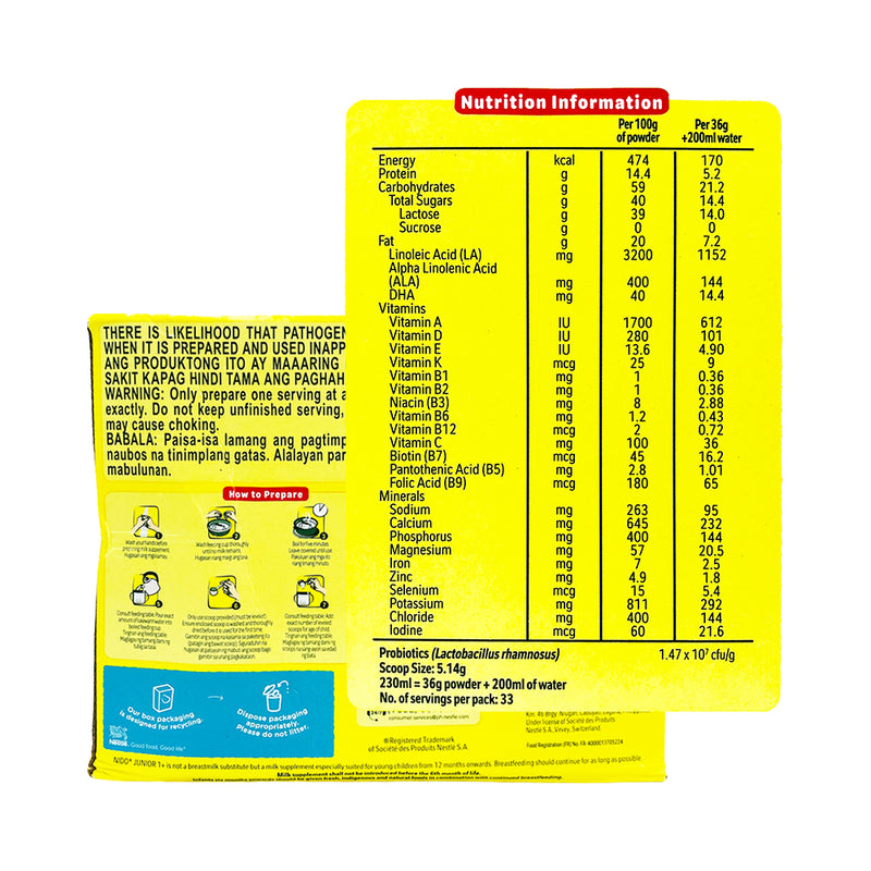 Nido Junior Prebio 1 With Protectus 1.2kg