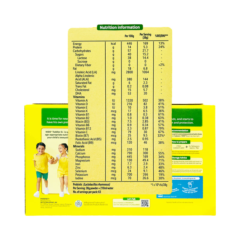 Nido Growing Up Milk 3+ with Prebiotics 2.4kg
