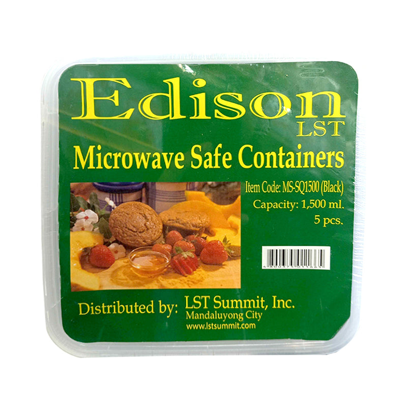 Edison LST Microwave Safe Container Black 5's