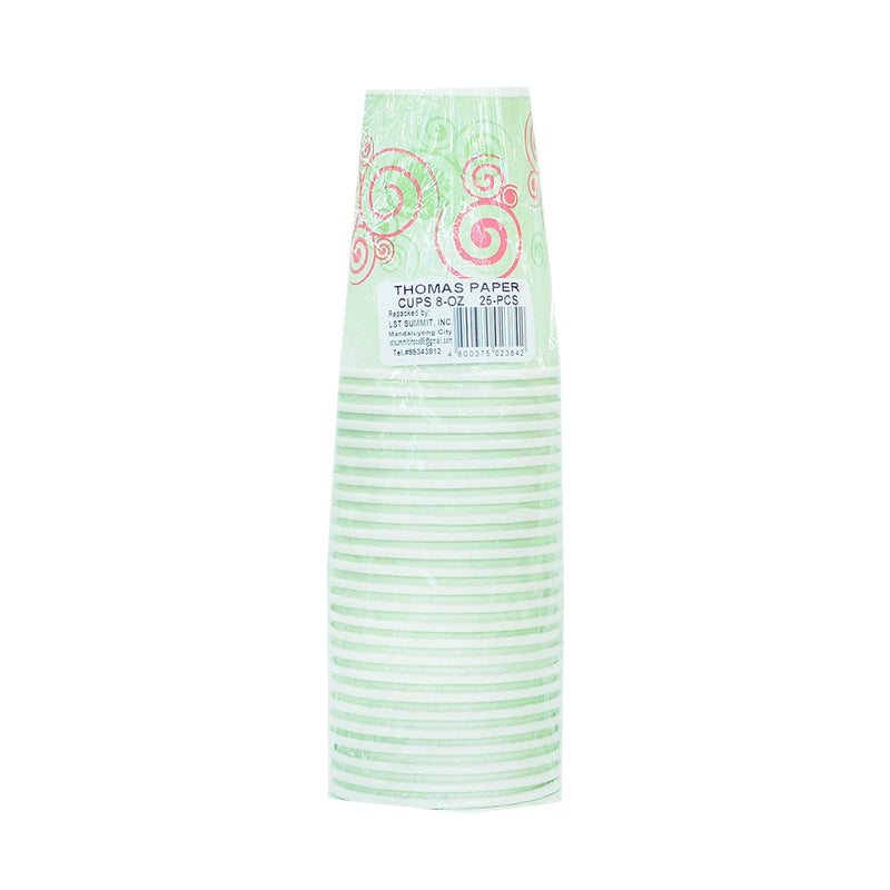 Thomas LST Paper Cups 8oz 25's