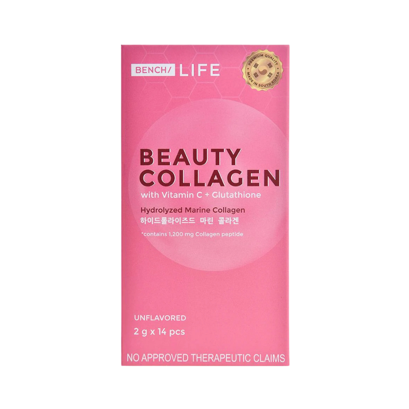 Bench Beauty Collagen With Vitamin  C + Glutathione Unflavored 2g x 14's