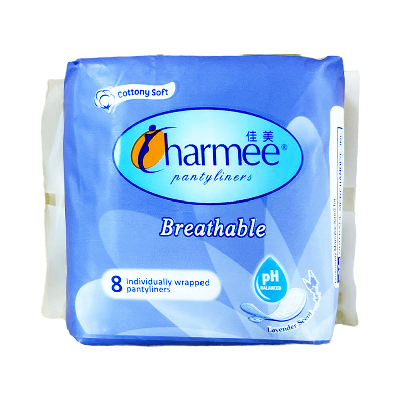 Charmee Breathable Pantyliners Lavender 8's