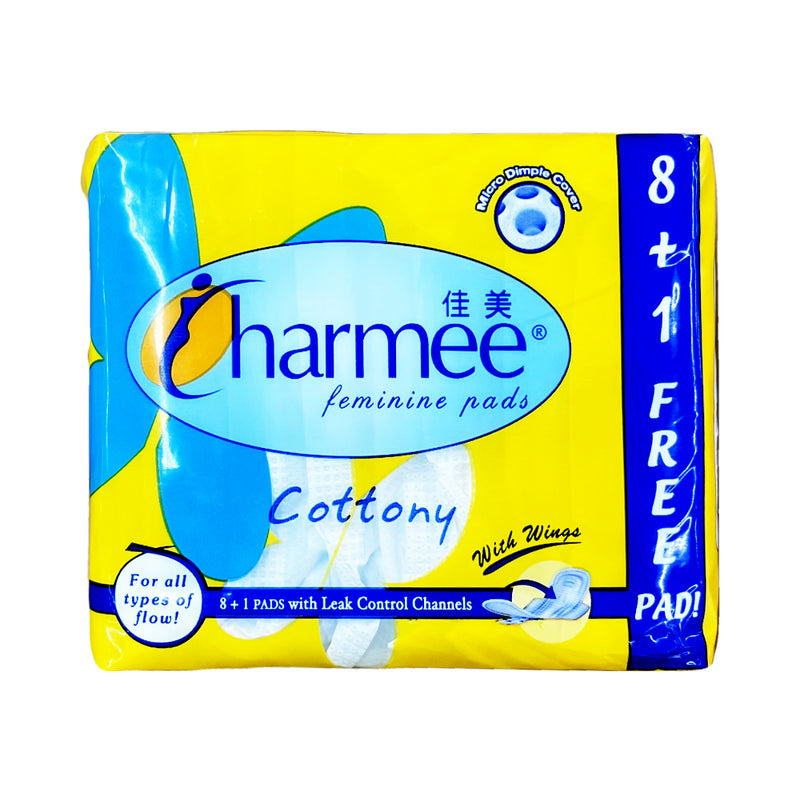 Charmee Feminine Pads All Flow Cottony Soft With Wings 8's