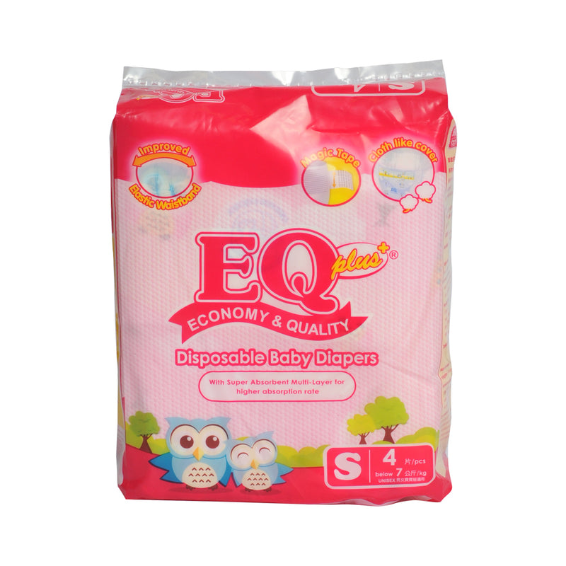 Eq Plus EQ Plus Baby Diaper Mini Pack Small 4's