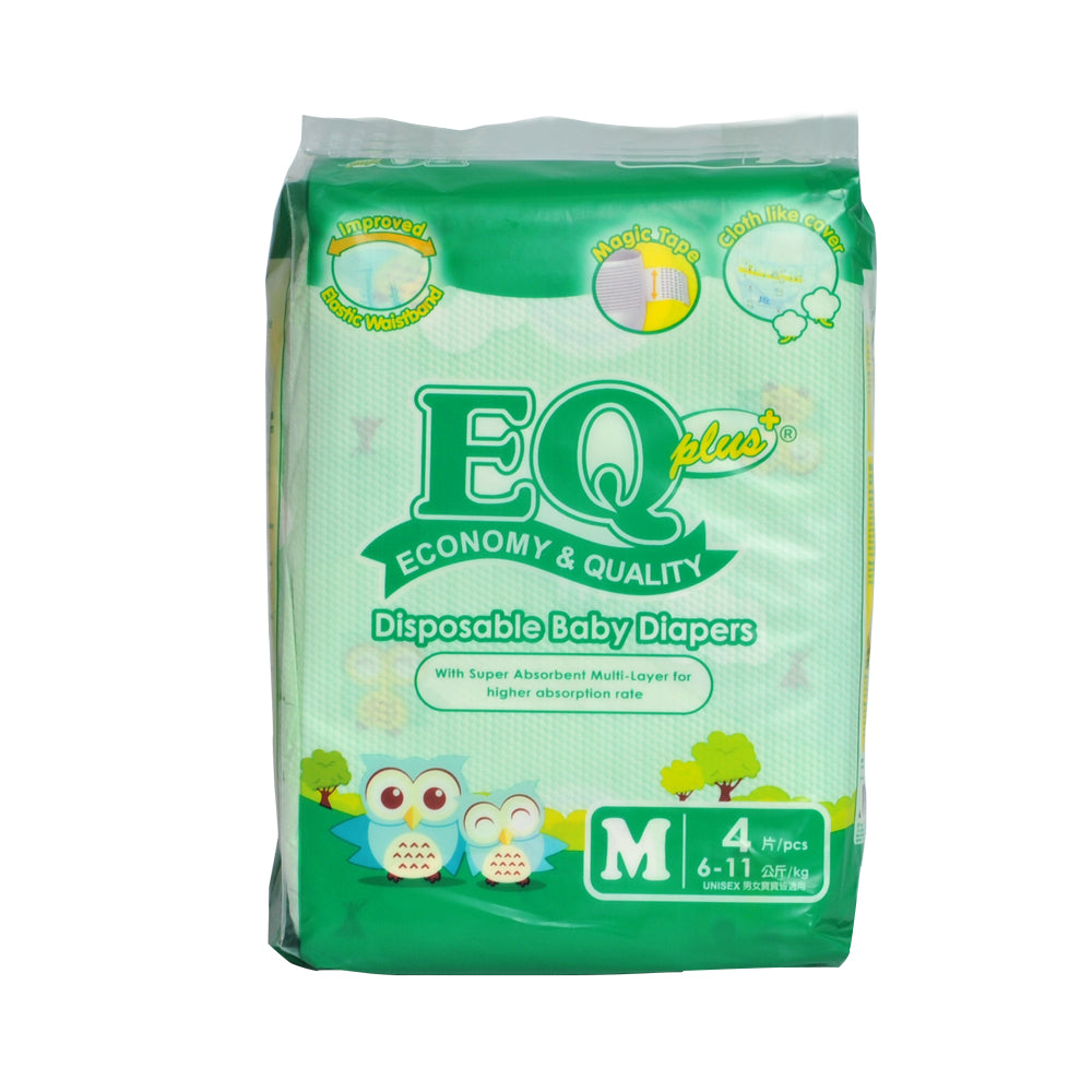Eq Plus EQ Plus Baby Diaper Mini Pack Medium 4's