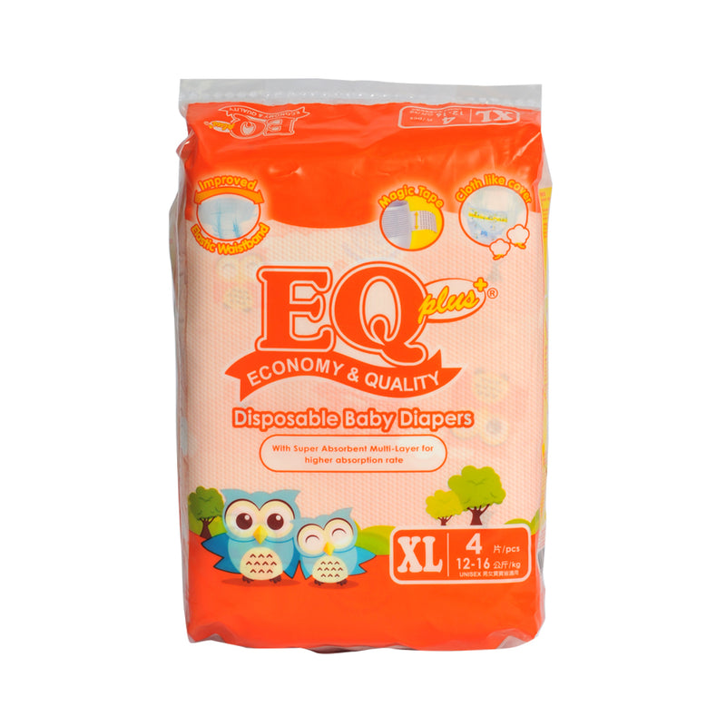 Eq Plus EQ Plus Baby Diaper Mini Pack XL 4's