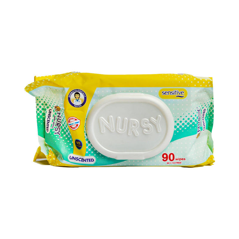 Nursy Baby Wipes Unscented 90's