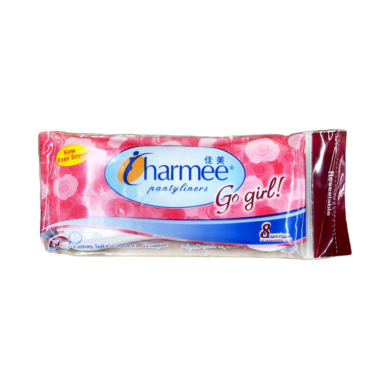 Charmee Pantyliners Go Girl Rose Scent 8's