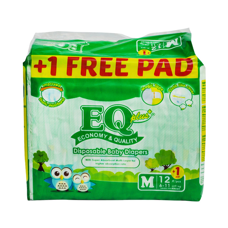 Eq Plus EQ Plus Baby Diaper Budget Pack Medium 12's