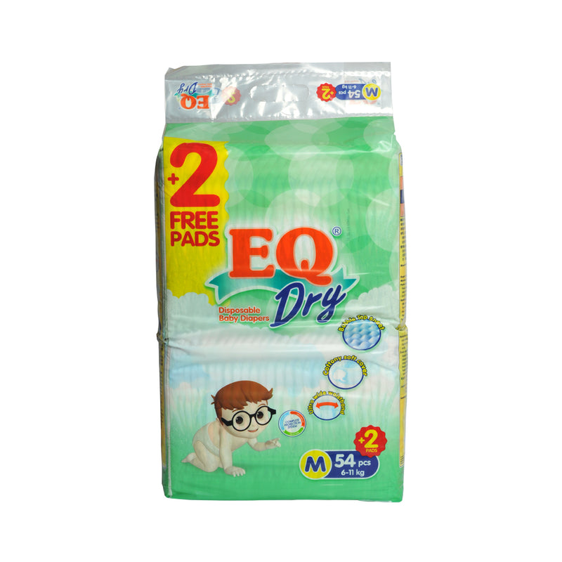 EQ Dry Baby Diaper Jumbo Pack Medium 54's