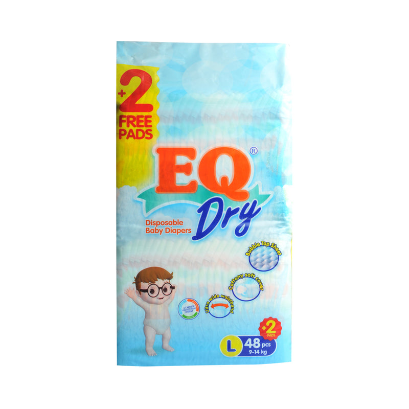 EQ Dry Baby Diaper Jumbo Pack Large 48's