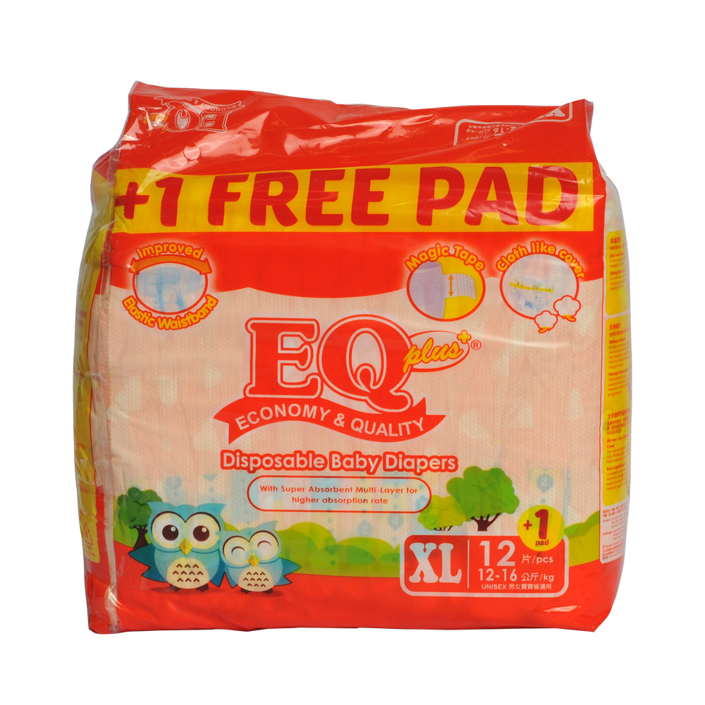 Eq Plus EQ Plus Baby Diaper Budget Pack XL 12's
