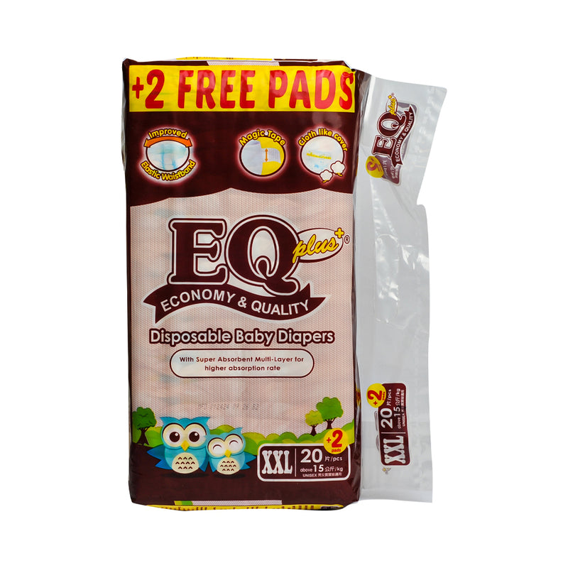 Eq Plus EQ Plus Baby Diaper Big Pack XXL 20's + 2 Pads