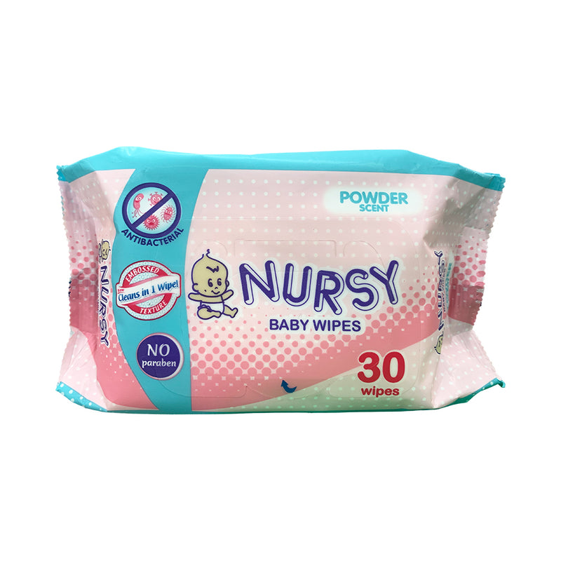 Nursy Baby Wipes Powder Scent 30's x 3's