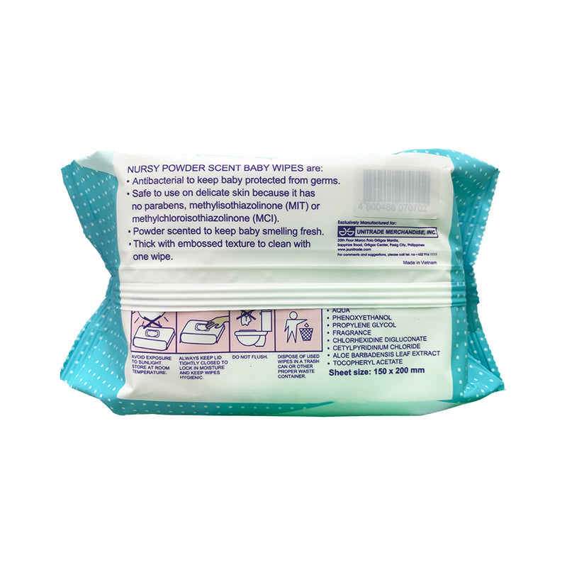 Nursy Baby Wipes Powder Scent 30's x 3's