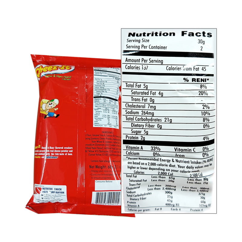 Cheez-It Curls Ham And Cheese 60g