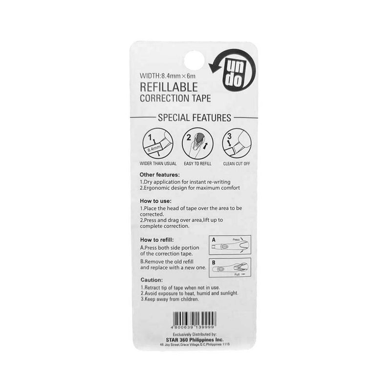 Undo Correction Tape 8.4mm X 6m