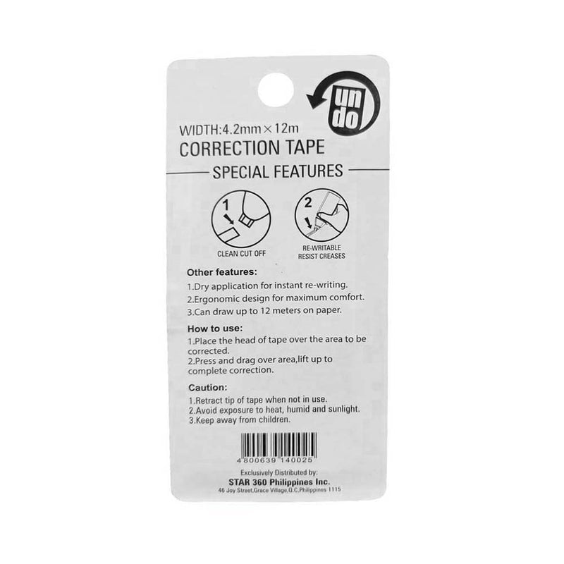Undo Correction Tape 4.2mm x 12m