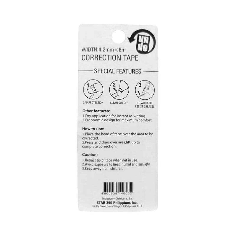 Undo Correction Tape 4.2mm x 6m
