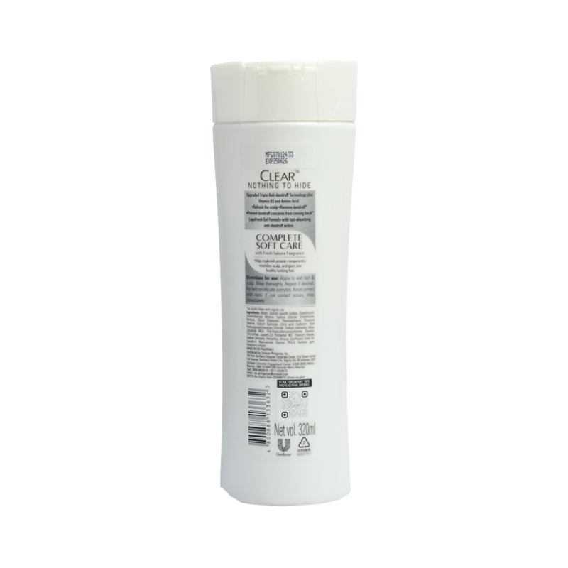 Clear Anti-Dandruff Shampoo Complete Soft Care 320ml