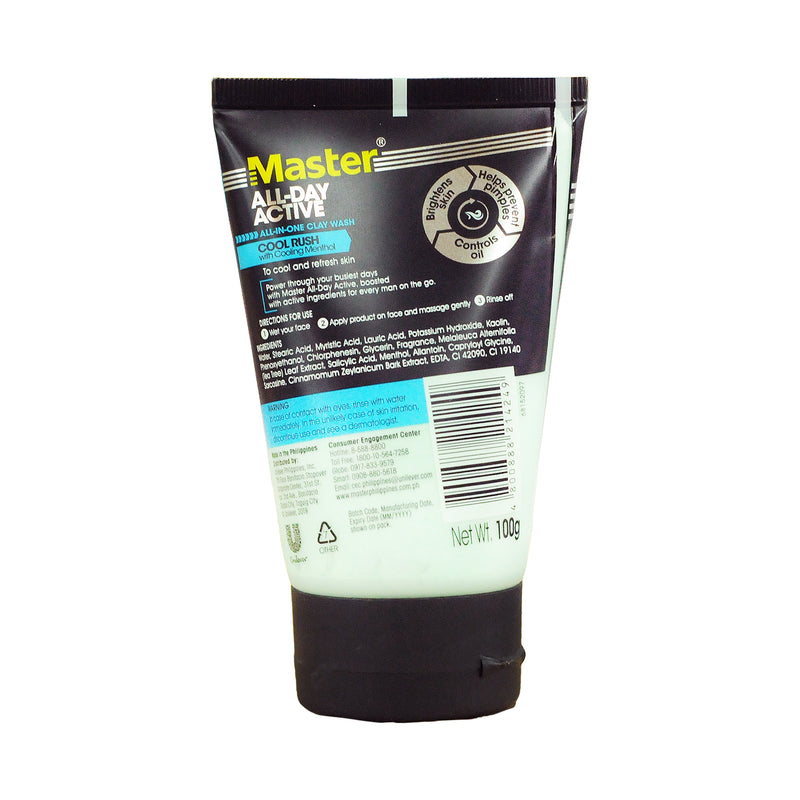 Master All-day Active Facial Clay Wash Cool Rush