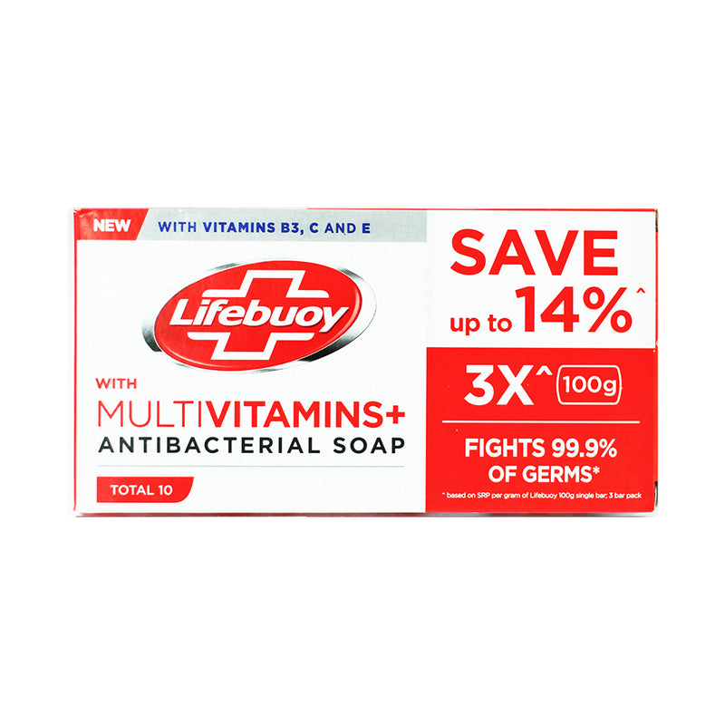 Lifebuoy Antibacterial Soap Total 10 110g x 3's