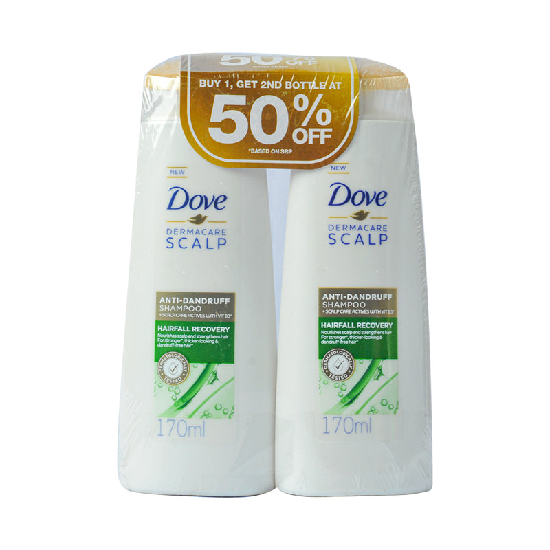 Dove Shampoo Hairfall Recovery 170ml Buy 1 Get 50% Off On 2nd Bottle