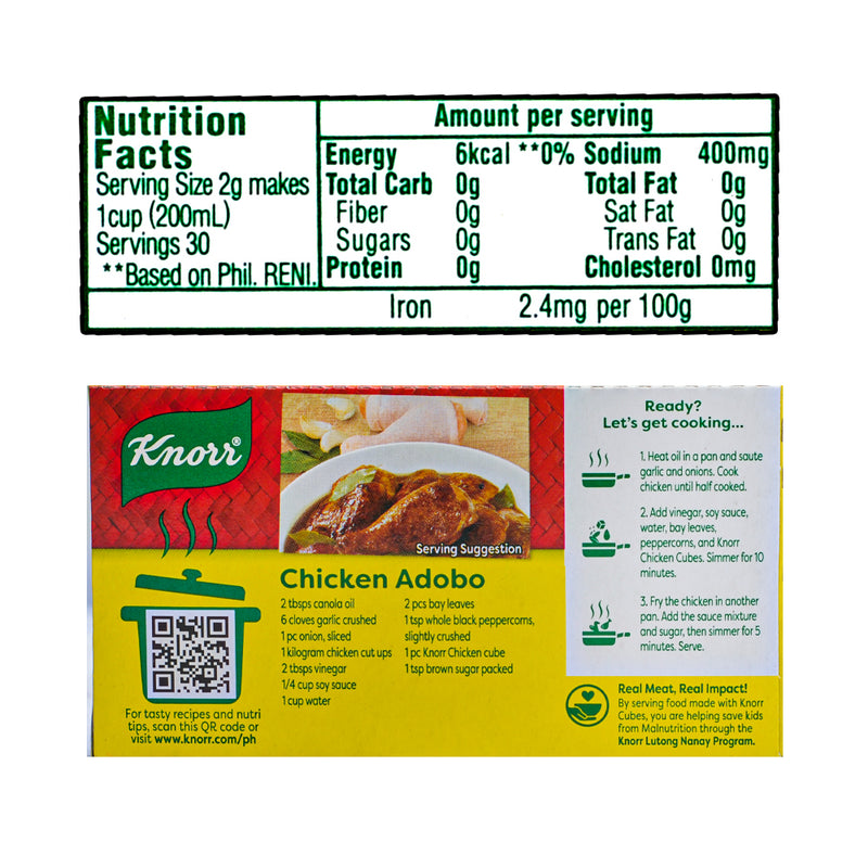 Knorr Chicken Broth Cubes Pantry 60g