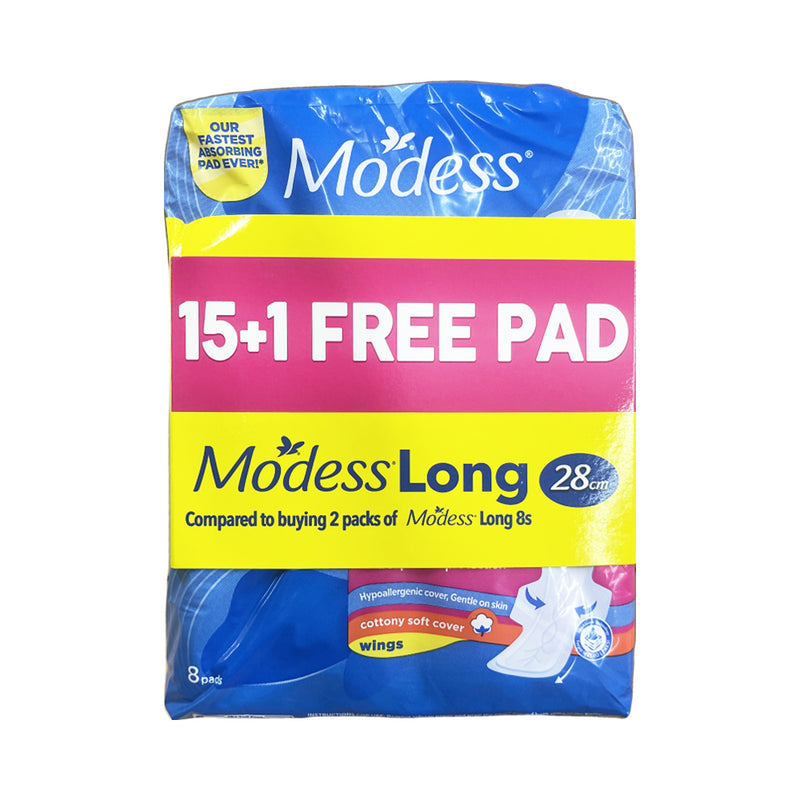 Modess Back Modess Cottony Soft Long With Wings 15's + 1