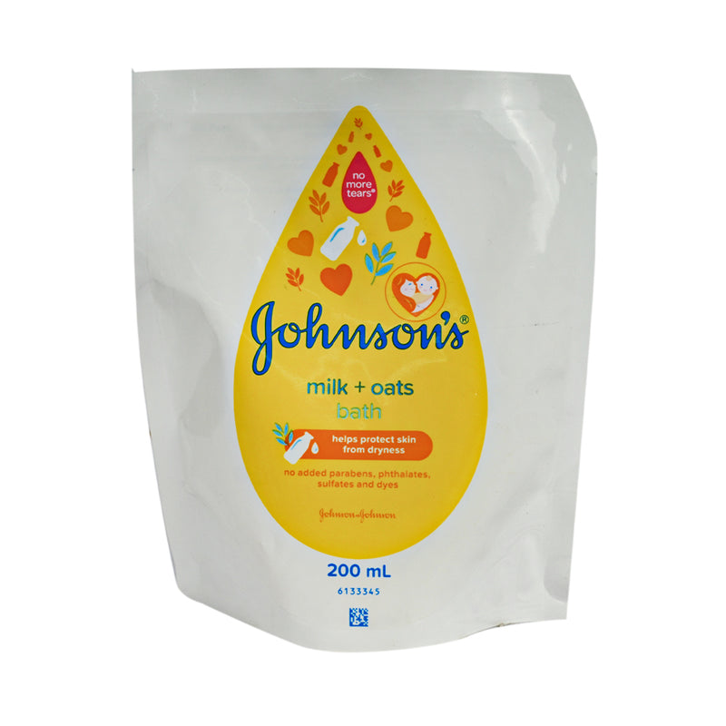 Johnson's Baby Bath Milk + Oats Refill 200ml