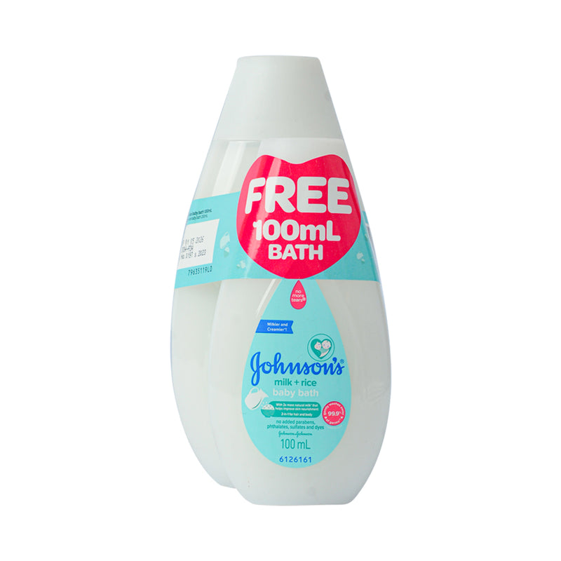 Johnson's Baby Bath Milk Plus Rice 200ml Free 100ml