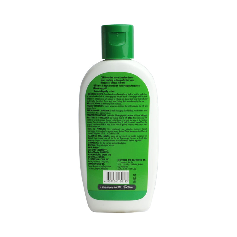Off Overtime Insect Repellent Lotion 100ml