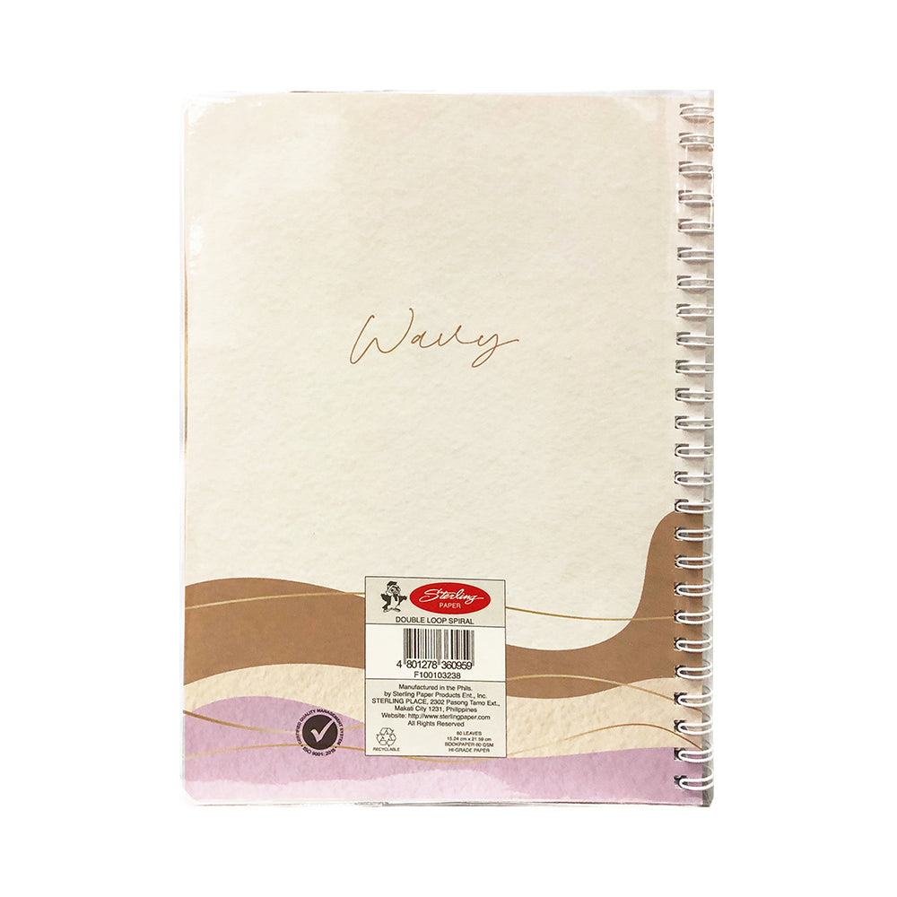 Sterling Spiral Notebook Wavy 685 80 Leaves