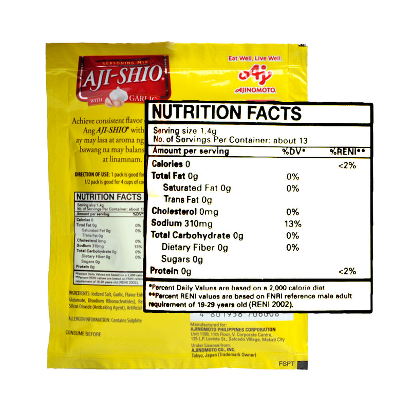 Ajinomoto Aji-Shio Seasoning Mix Garlic 18g