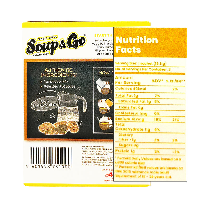 Ajinomoto Soup And Go Creamy Potato 47.4g