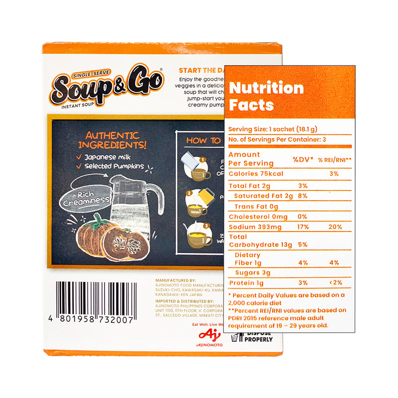 Ajinomoto Soup And Go Creamy Pumpkin 54.3g