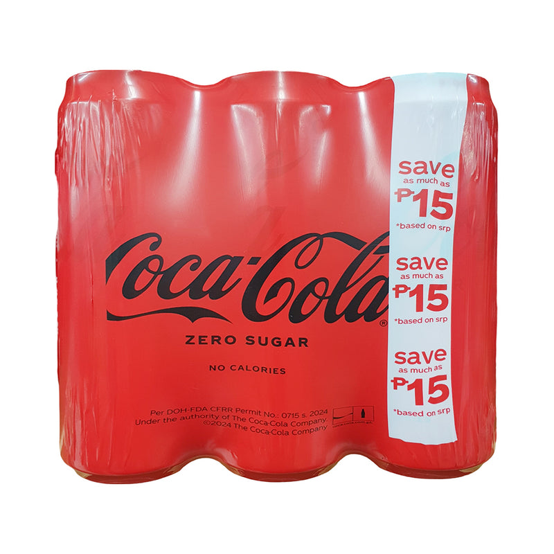 Coke In Can Zero 320ml x 6's